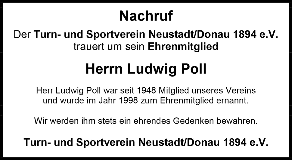 Nachruf Poll Ludwig